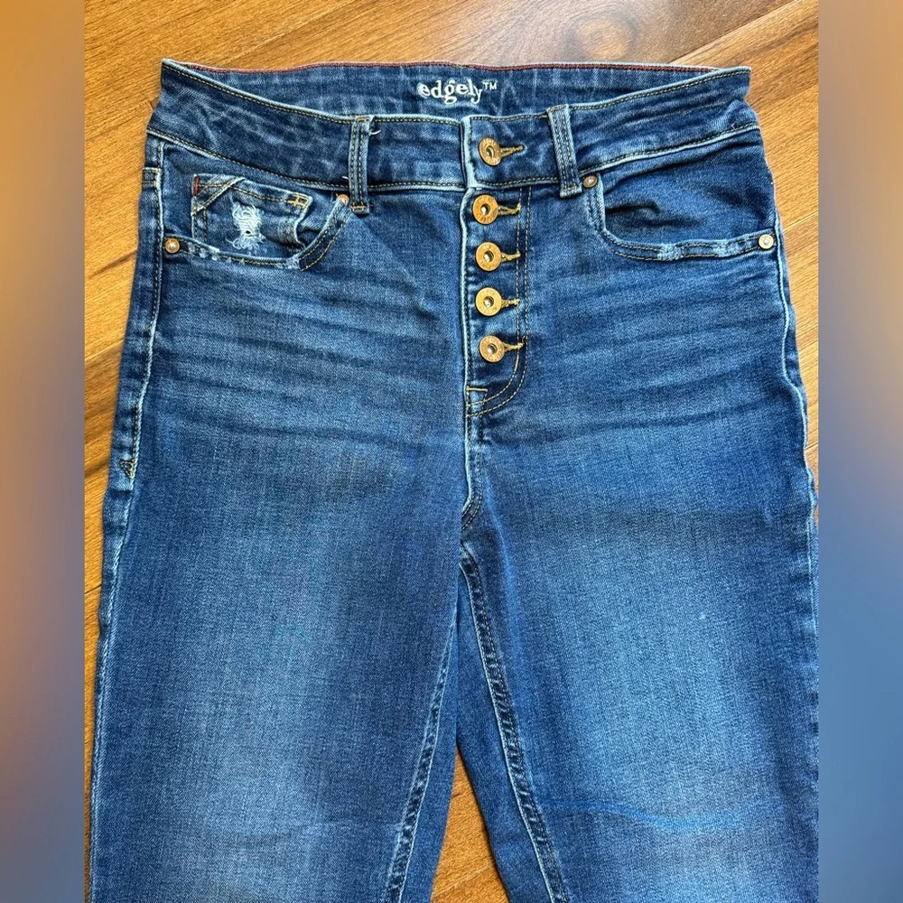 EDGELY Stylish Blue High Rise Denim Jeans